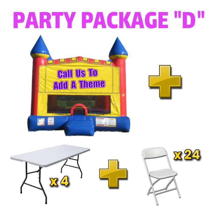 15'x15' Bounce + 4 Tables + 24 Chairs rental